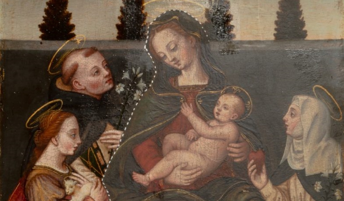 Madonna and Child with St. Dominique and St. Agnese by Plautilla Nelli