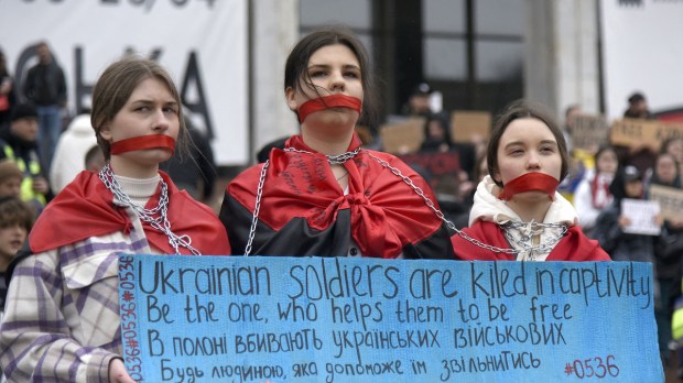 Protest in support of Ukrainian prisoners of war