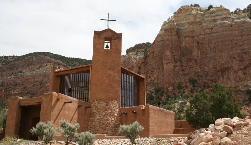 Kapela Krista u pustinjskom samostanu dolina rijeke Chama Novi Meksiko