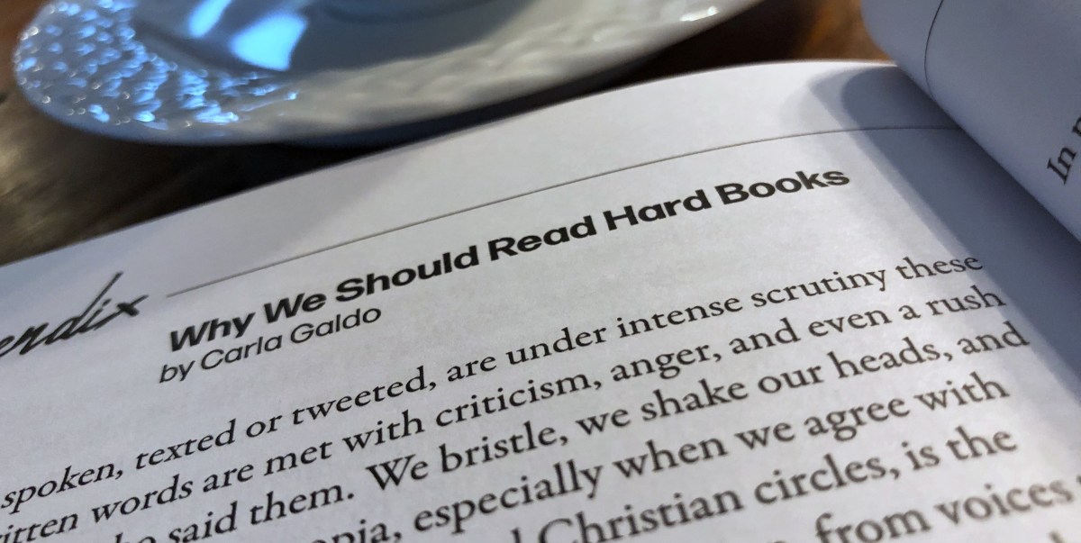 A page from this year's Well Read Mom reading guide