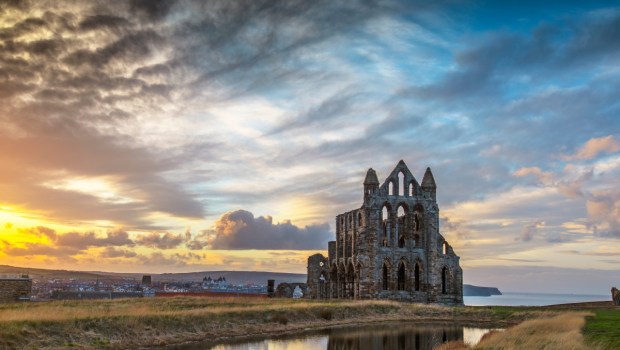 Whitby Abbey at dusk