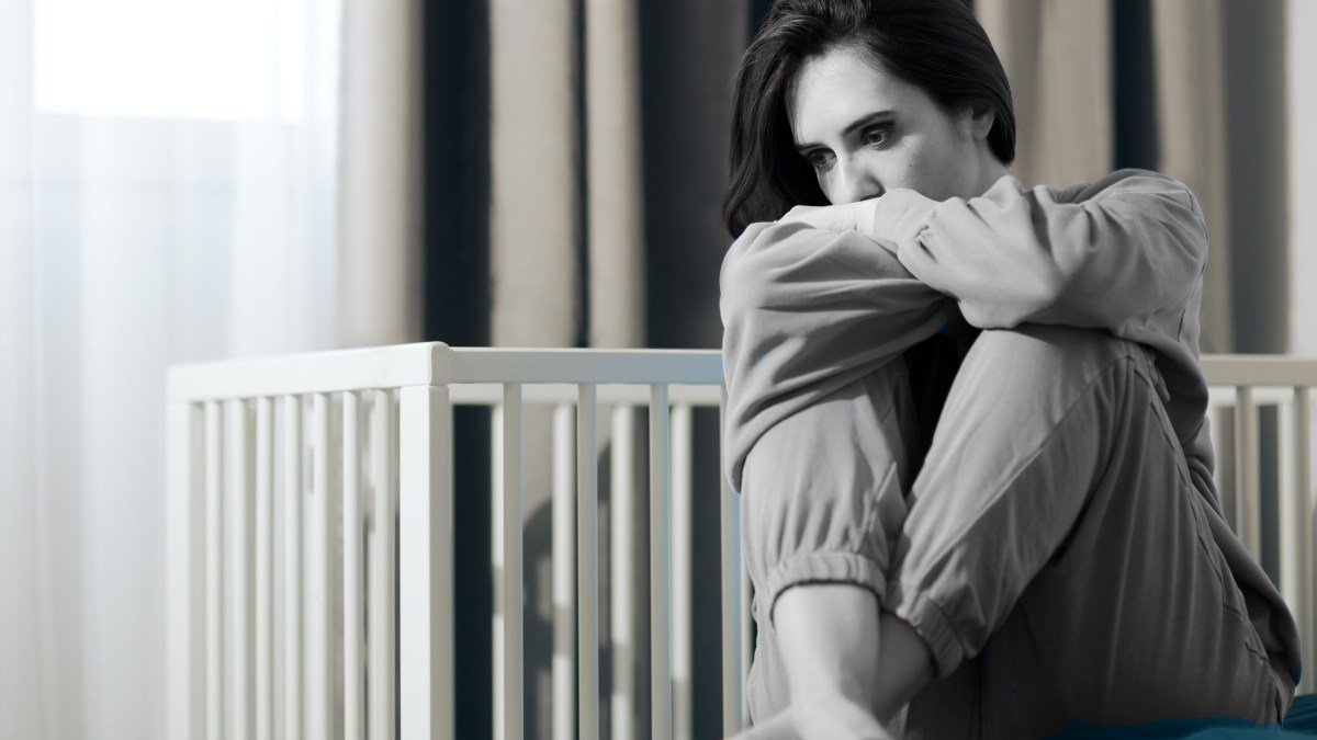 A woman who has lost her baby due to miscarriage