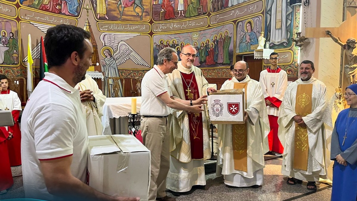 His Beatitude Cardinal Pierbattista Pizzaballa in Gaza