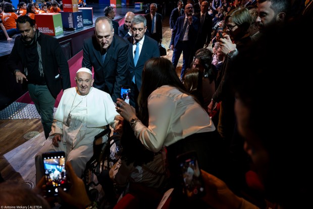 Pope Francis participates in the Italian conference of the general State on Natality, on May 10, 2024 in Rome