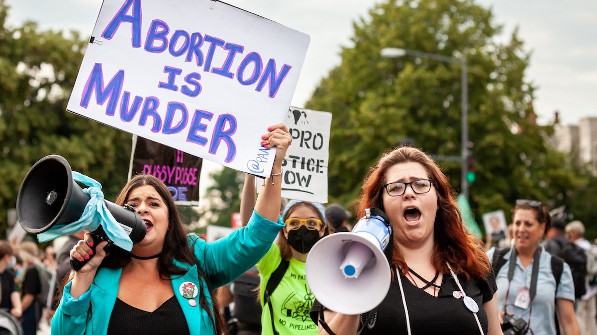 Pro-life activist Lauren Handy (right)