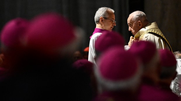 Pope-Francis-Vespers-prayer-Ascension-of-Jesus-Christ-holy-door-AFP