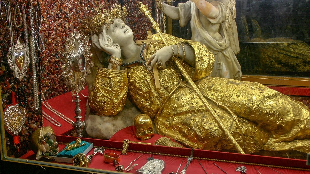 Statue of St. Rosalina at her Sanctuary, in Palermo