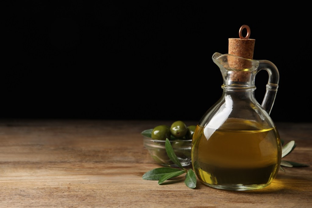 olive oil in jug