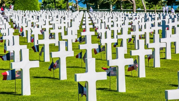 D-Day gravestones Normandy France USA