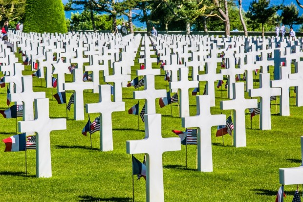 D-Day gravestones Normandy France USA