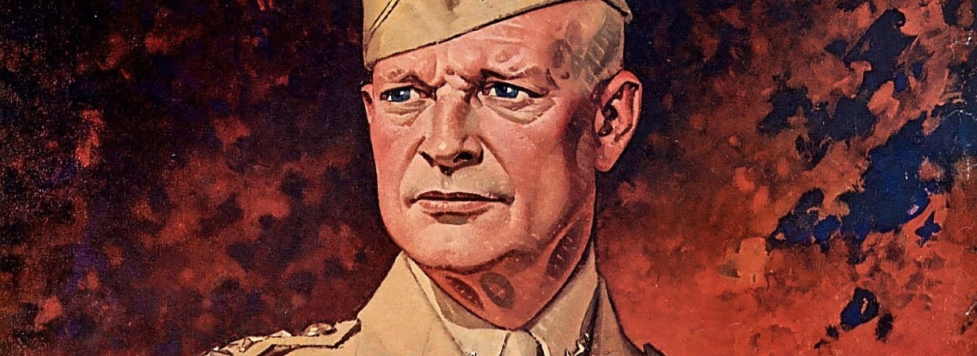 Illustration depicting General Dwight D. Eisenhower on poster