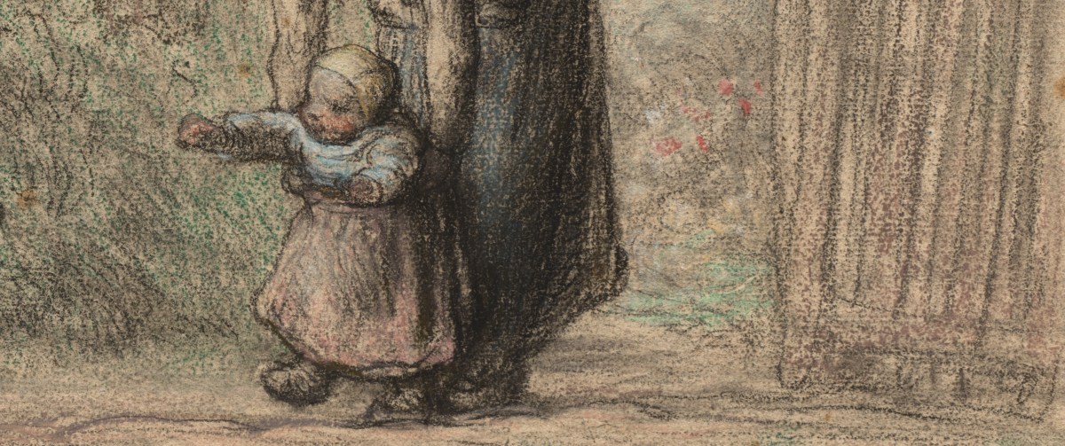"First Steps" by Jean Francois Millet, Detail Child