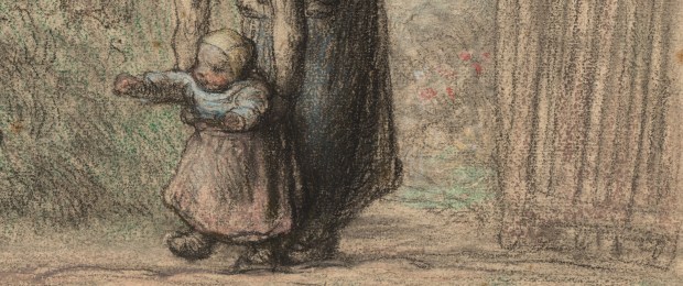 "First Steps" by Jean Francois Millet, Detail Child