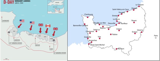 D-Day and Normandy maps