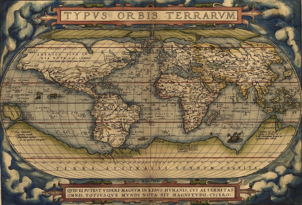 Ortelius World Map Typvs Orbis Terrarvm, 1570