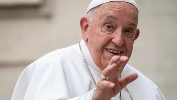 Pope Francis during his weekly general audience in St. Peter's square at the Vatican on June 19, 2024.