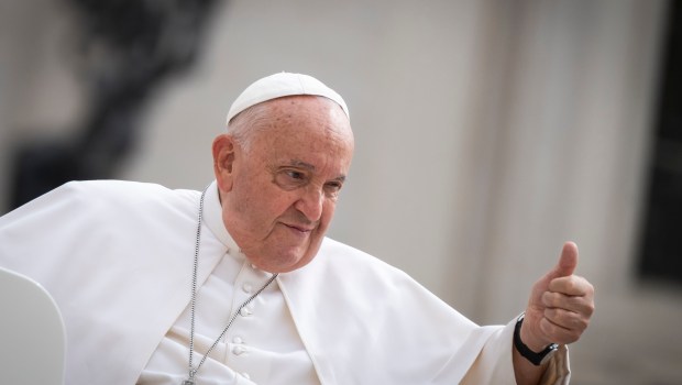 Pope Francis during his weekly general audience in St. Peter's square at the Vatican on June 19, 2024