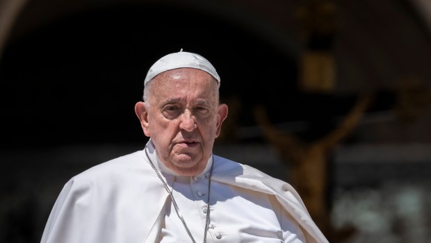 Pope Francis during his weekly general audience in St. Peter's square at the Vatican on June 12, 2024.