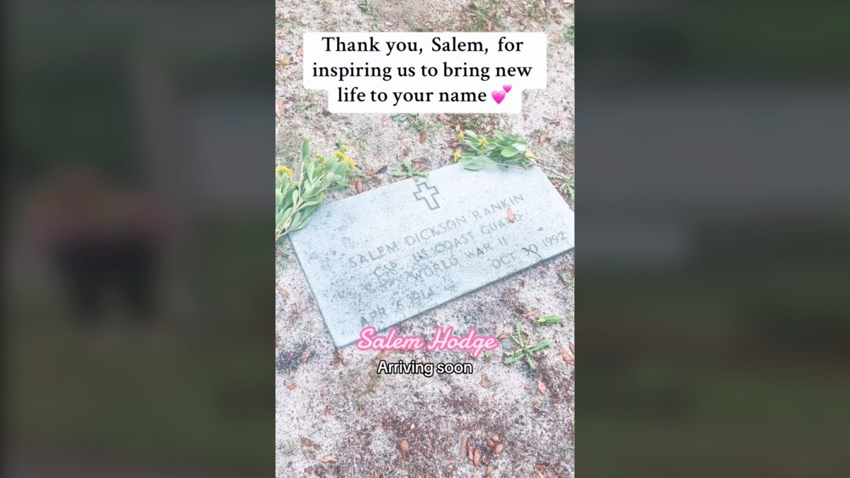 Sarah Robsdottir pitched a piece about this lady who selected her baby's name by looking through a cemetery.