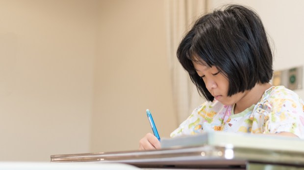 child patient studying