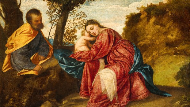 Tiziano Vecellio, called Titian, The Rest on The Flight into Egypt