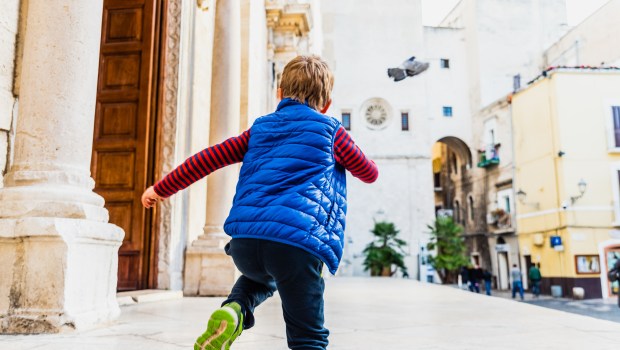 child running