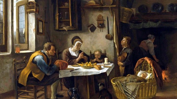 "Prayer Before the Meal" by Jan Steen, Leiden Collection