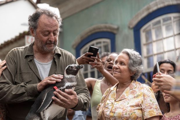 Jean Reno and Adriana Barraza in "My Penguin Friend"