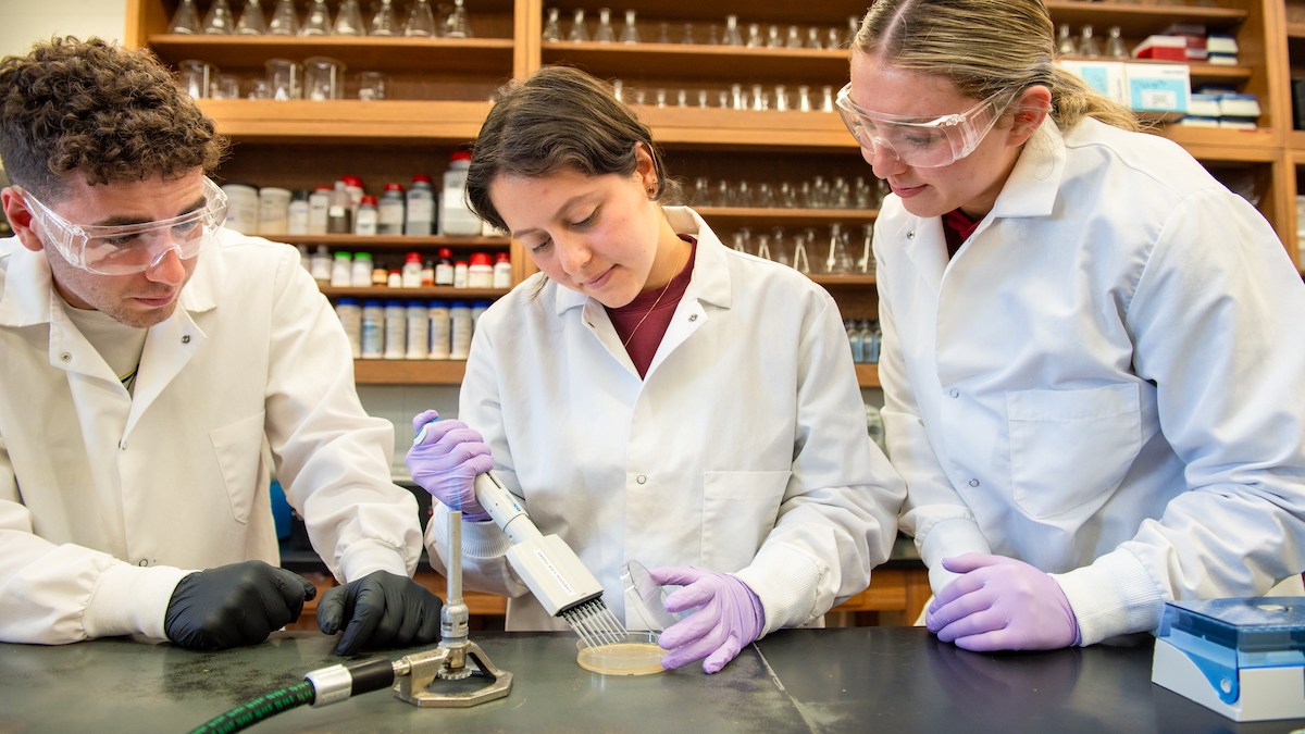 Three students in University of Mary SURVE program