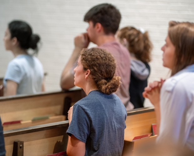 University of Mary students at Mass