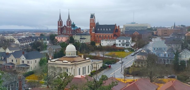 St. Joseph's as viewed from the Hay House cupola, Macon Historic District
