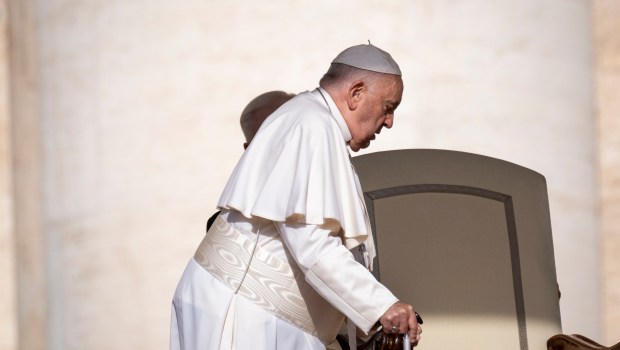 Pope Francis during his weekly general audience in St. Peter's square at the Vatican on September 18, 2024