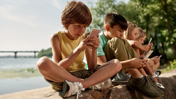 Kids on smartphones