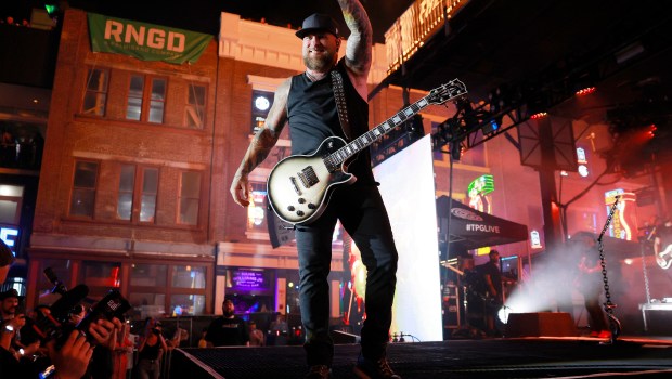 Brantley Gilbert performs at Brantley Gilbert's World's Largest Album Release Party