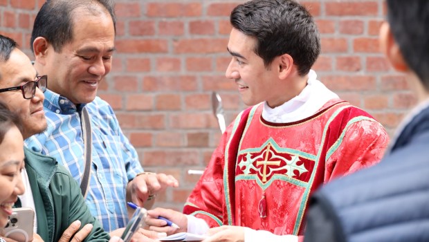 Deacon Mathias Ledum after his diaconate ordination
