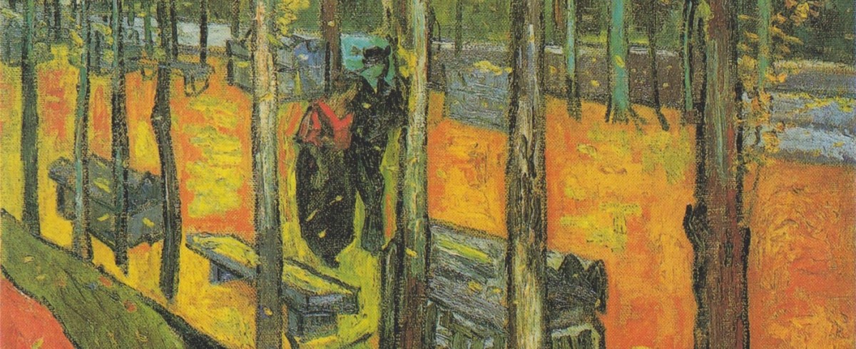 "Falling Autumn Leaves" (Detail), Vincent Van Gogh