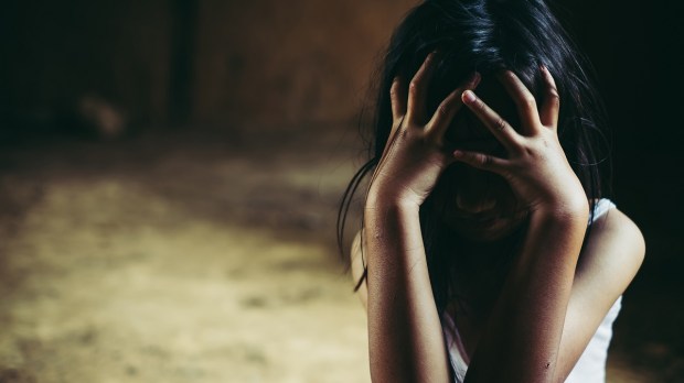 terrified girl