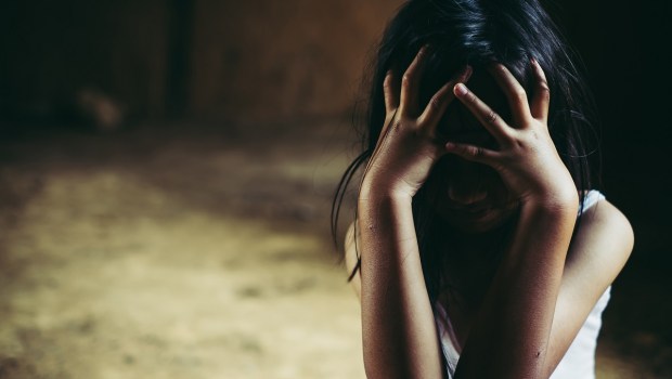 terrified girl