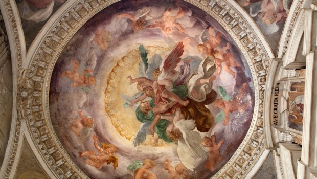 Milan - fresco from one cupola of Cappella Portinari