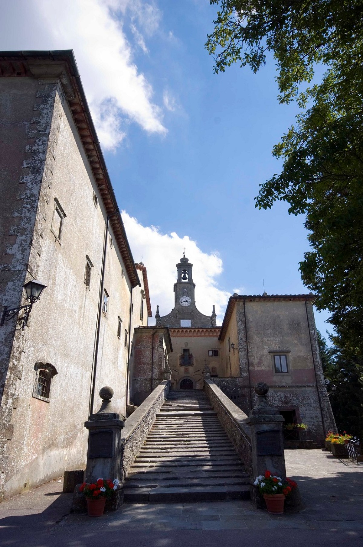 entrance staircase to the convent of montesenario
