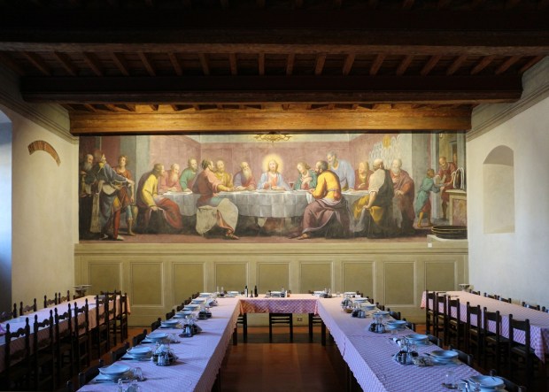 Montesenario, convent, refectory, last supper by matteo rosselli, 1634