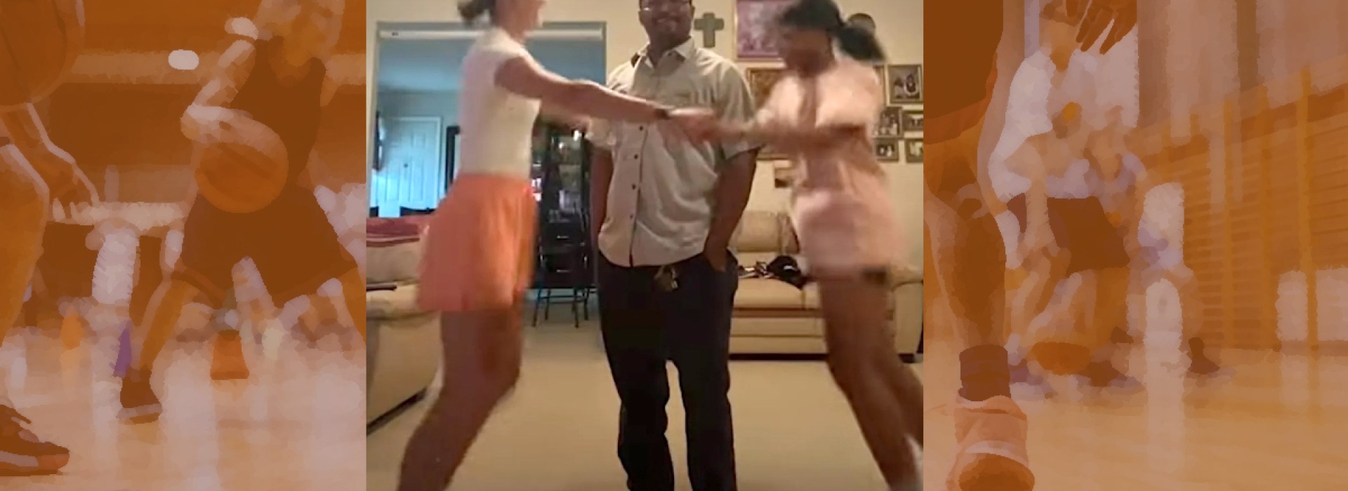 Basketball friends share dad