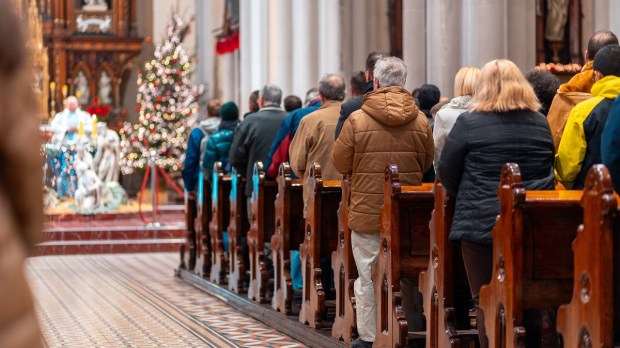 Christmas Mass, full church