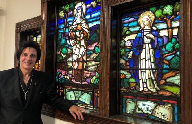 Deacon Anthony Ligouri in rectory Corpus Cristi Parish, Hasbrouck Heights, New Jersey