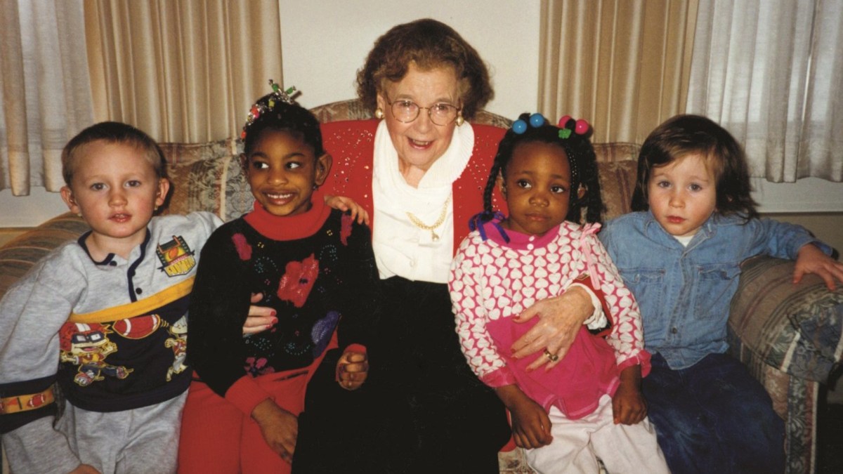 Dr.-Gertrude-Barber-with-Kids-Barber-National-Institute