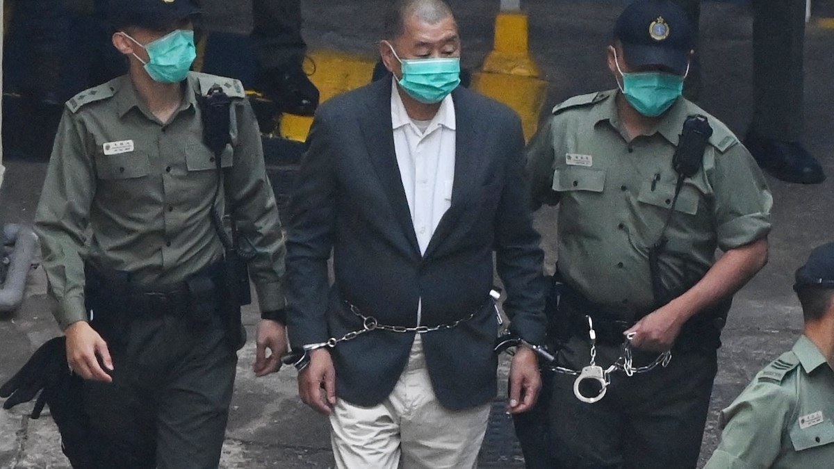 Jimmy Lai under arrest