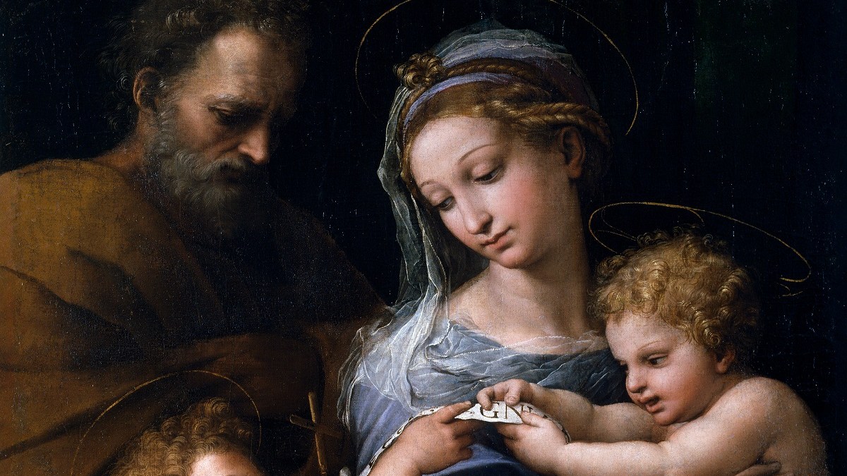 Madonna of the Roses by Raphael, cropped