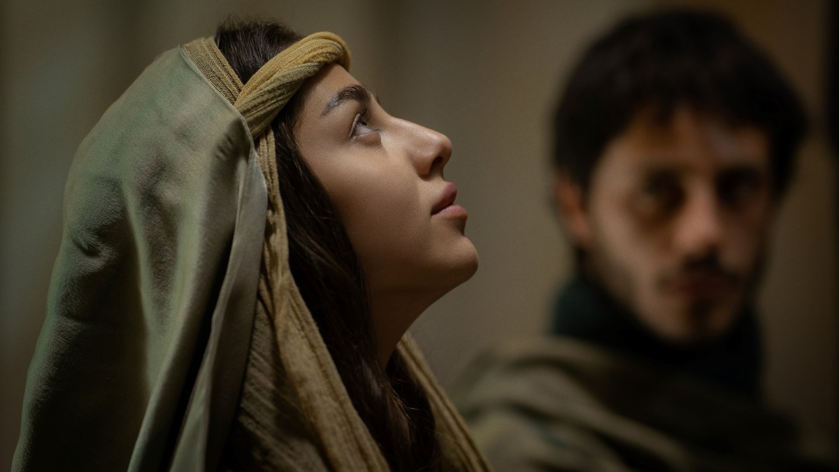 Noa Cohen as Mary and Ido Tako as Joseph in the Netflix film "Mary"