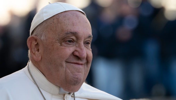 Pope Francis during his weekly general audience in St. Peter's square at the Vatican on November 06, 2024.