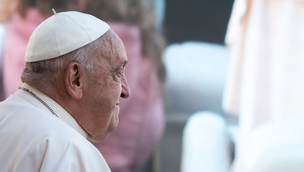 Pope Francis during his weekly general audience in St. Peter's square at the Vatican on November 06, 2024.
